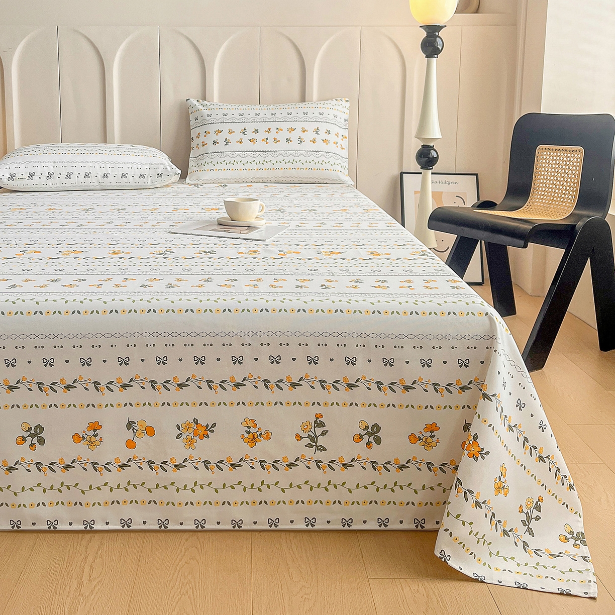 91家纺网 家纺一手货源 找家纺 首爱家纺2025新款工艺款老粗布床单(量大从优) 花蝶