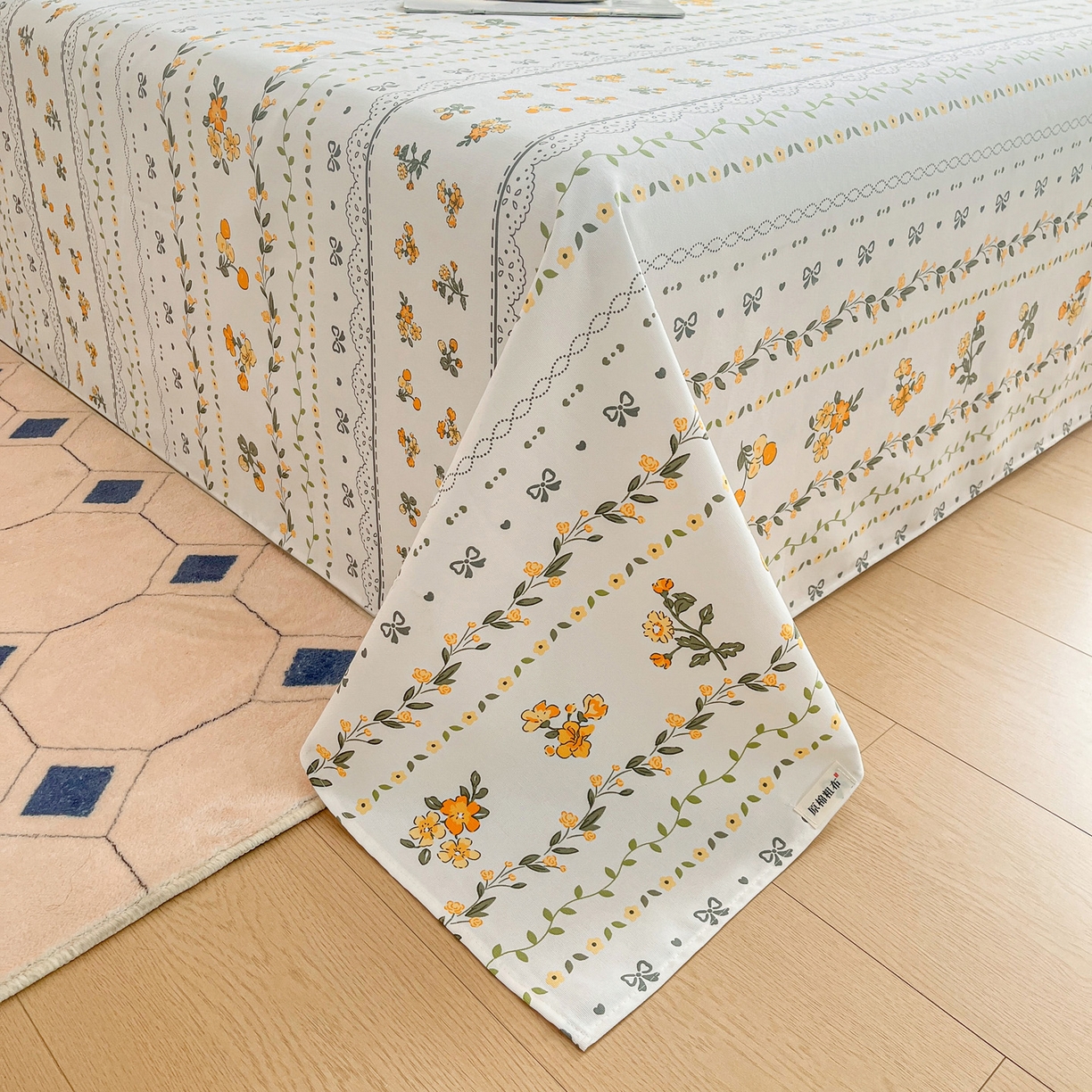 91家纺网 家纺一手货源 找家纺 首爱家纺2025新款工艺款老粗布床单(量大从优) 花蝶