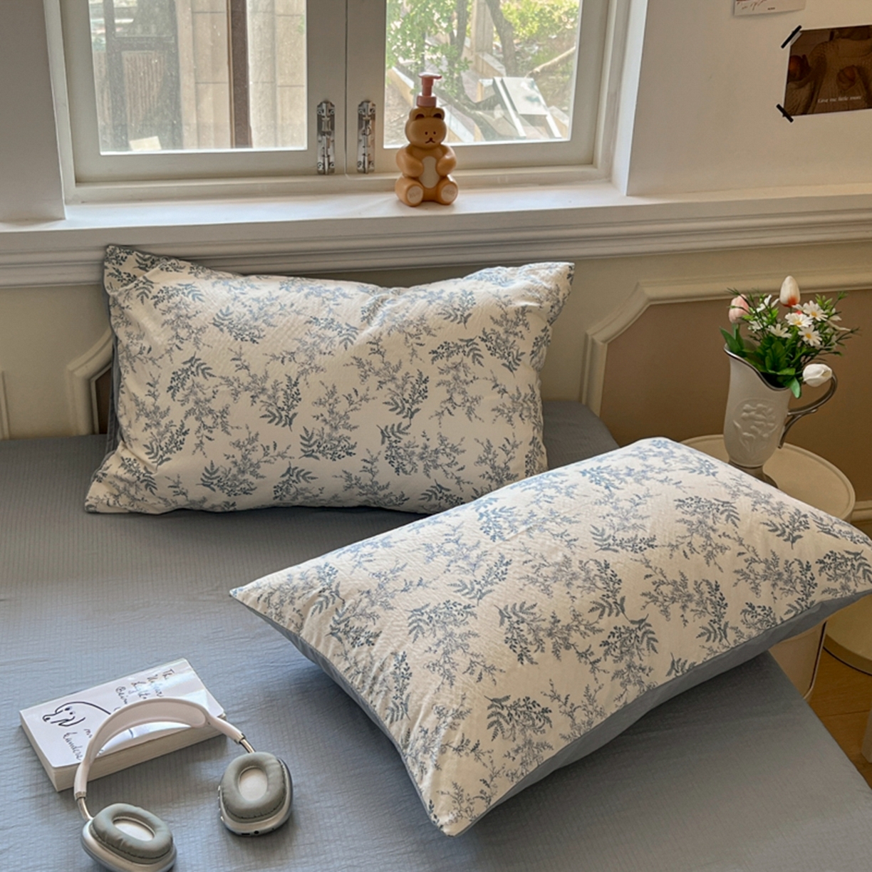 91家纺网 家纺一手货源 找家纺 妖妖家纺 2025新款云感双层纱四件套 兰亭叙