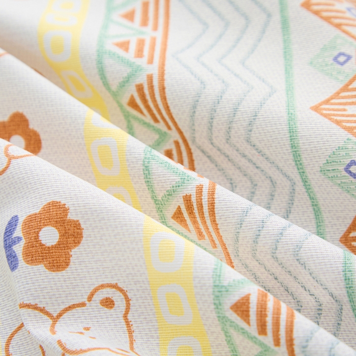 91家纺网 家纺一手货源 找家纺 首爱家纺2025新款工艺款老粗布床单(量大从优) 条纹小熊