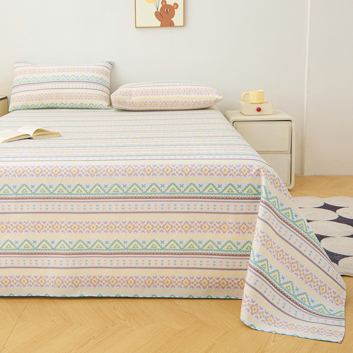 91家纺网 家纺一手货源 找家纺 首爱家纺2025新款工艺款老粗布床单(量大从优) 条雅恋