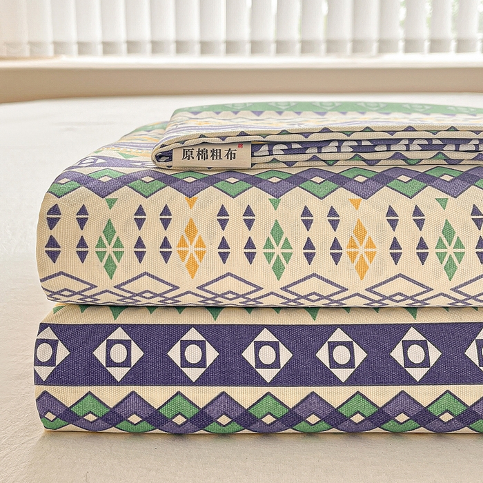 91家纺网 家纺一手货源 找家纺 （总）棉乐町家居2025新款升级细纱老粗布床单(量大从优)