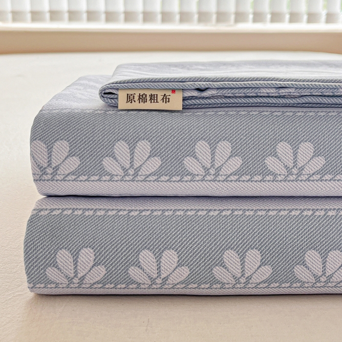 91家纺网 家纺一手货源 找家纺 （总）棉乐町家居2025新款升级细纱老粗布床单(量大从优)