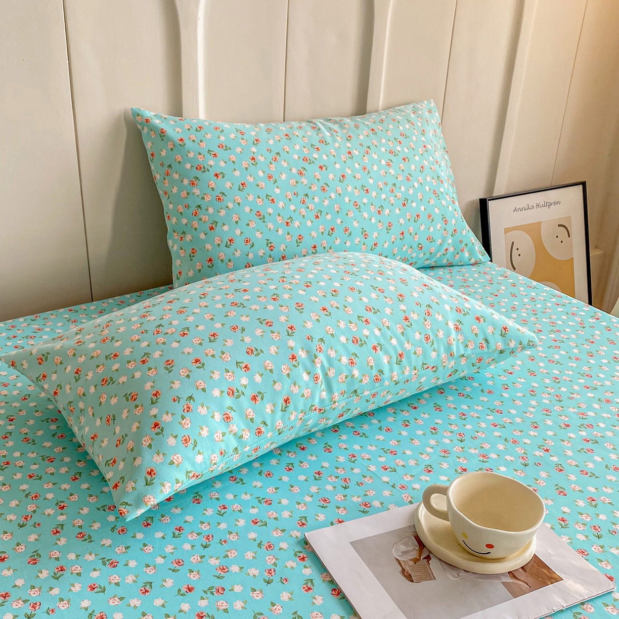 91家纺网 家纺一手货源 找家纺 棉乐町家居2025新款工艺款老粗布床单(量大从优) 春雨