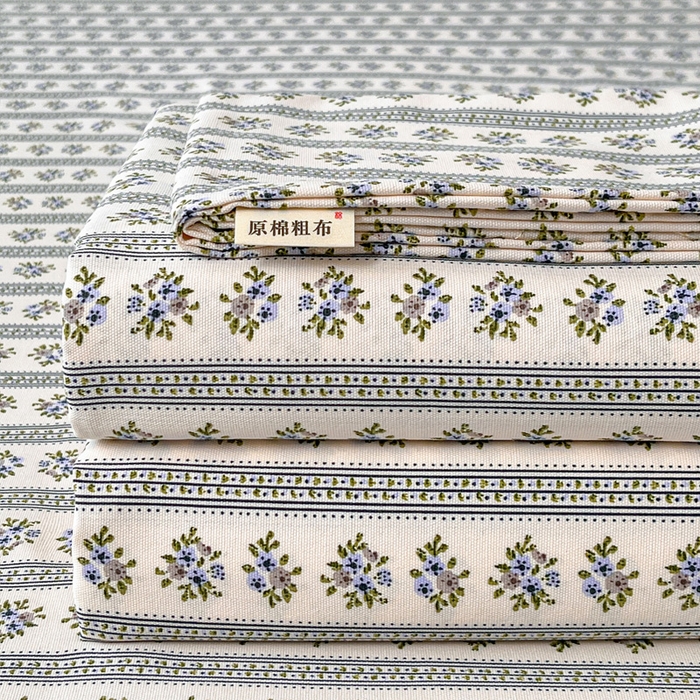 91家纺网 家纺一手货源 找家纺 棉乐町家居2025新款工艺款老粗布床单(量大从优) 蓝心