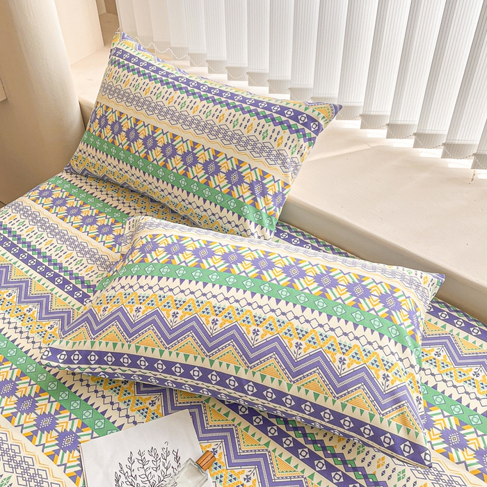 91家纺网 家纺一手货源 找家纺 棉乐町家居2025新款工艺款老粗布床单(量大从优) 米蓝条