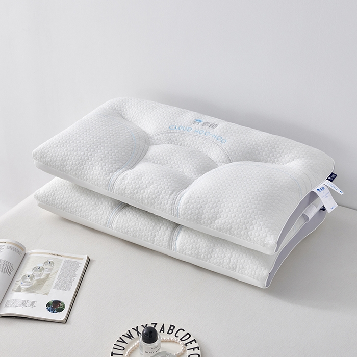 91家纺网 家纺一手货源 找家纺 （总）蝶飞舞 2025新款针织云端享睡枕头枕芯分区护颈椎助睡眠枕芯