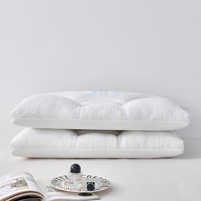 91家纺网 家纺一手货源 找家纺 蝶飞舞 2025新款针织云端享睡枕头枕芯分区护颈椎助睡眠枕芯 灰色 48*74cm