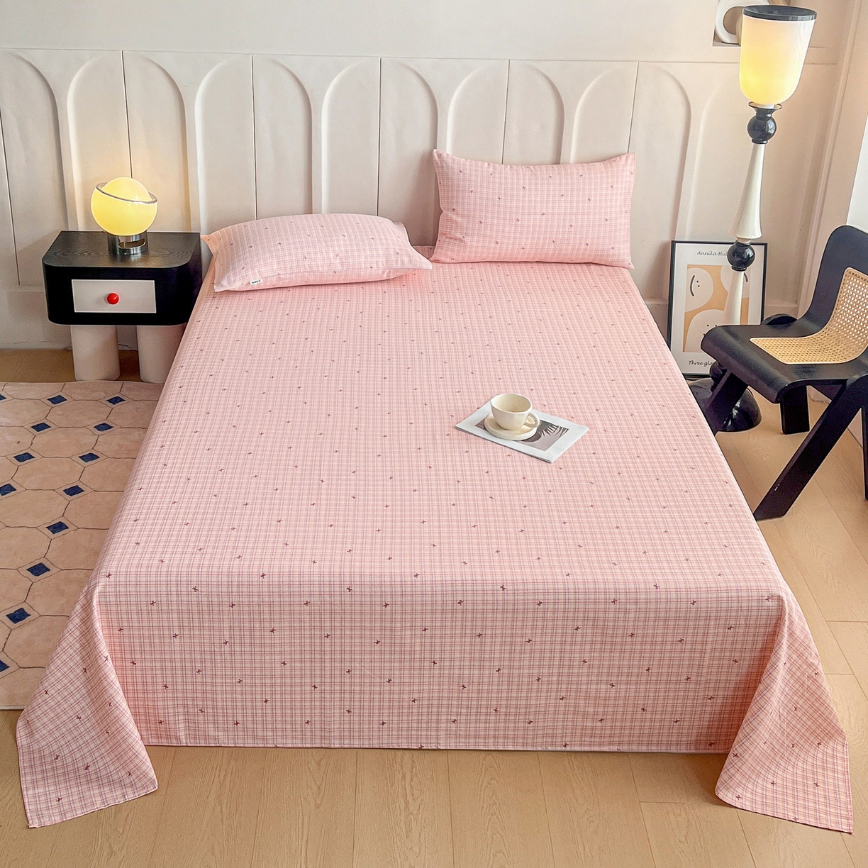 91家纺网 家纺一手货源 找家纺 金泰莱2025新款工艺款老粗布床单(量大从优) 彩蝶