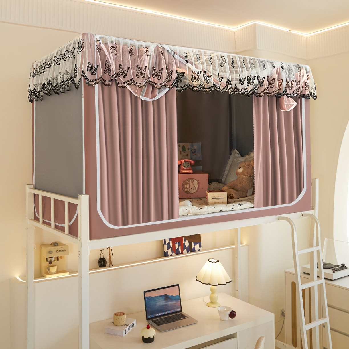 91家纺网 家纺一手货源 找家纺 （总）爱上家居 2025新款学生蚊帐花边款