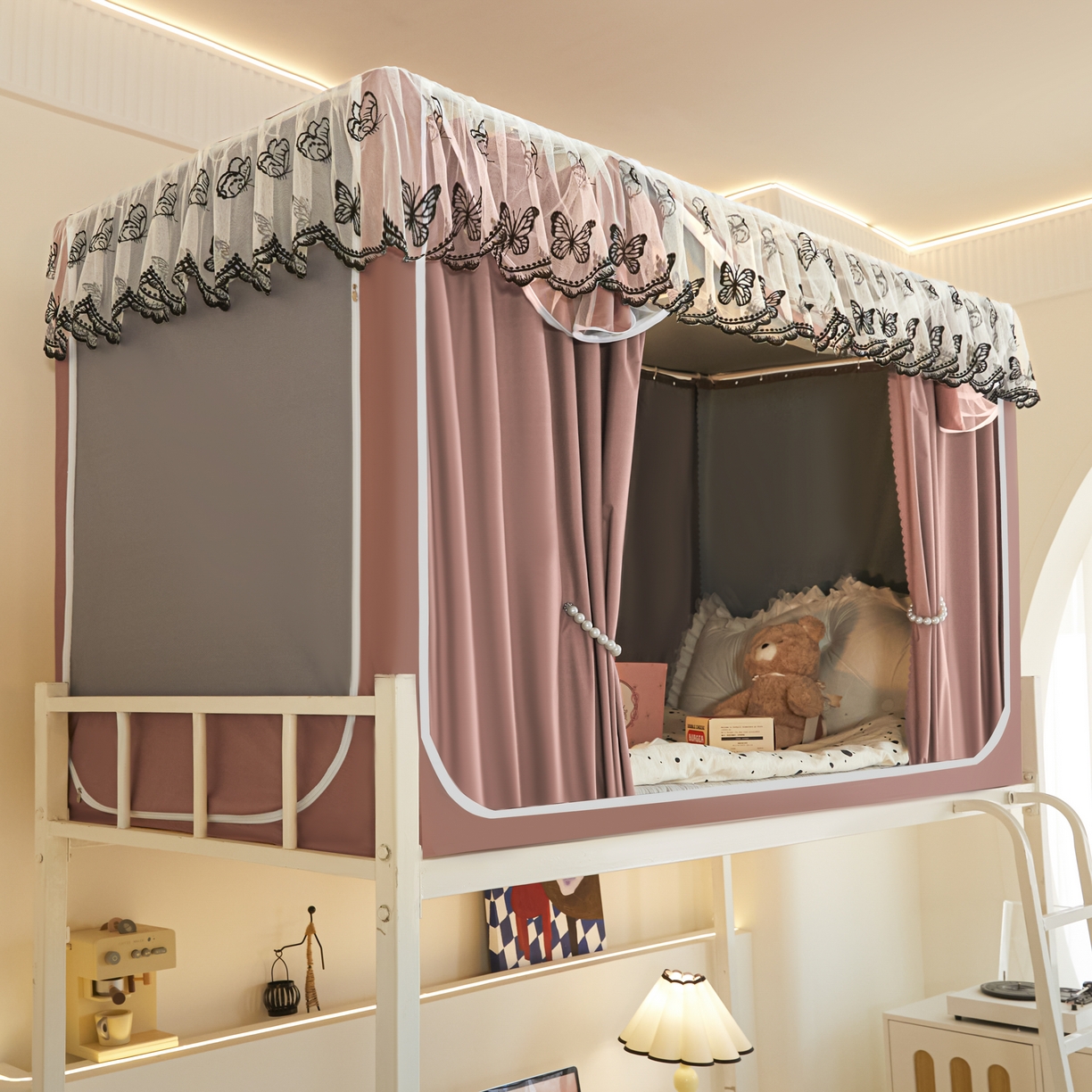 91家纺网 家纺一手货源 找家纺 （总）爱上家居 2025新款学生蚊帐花边款