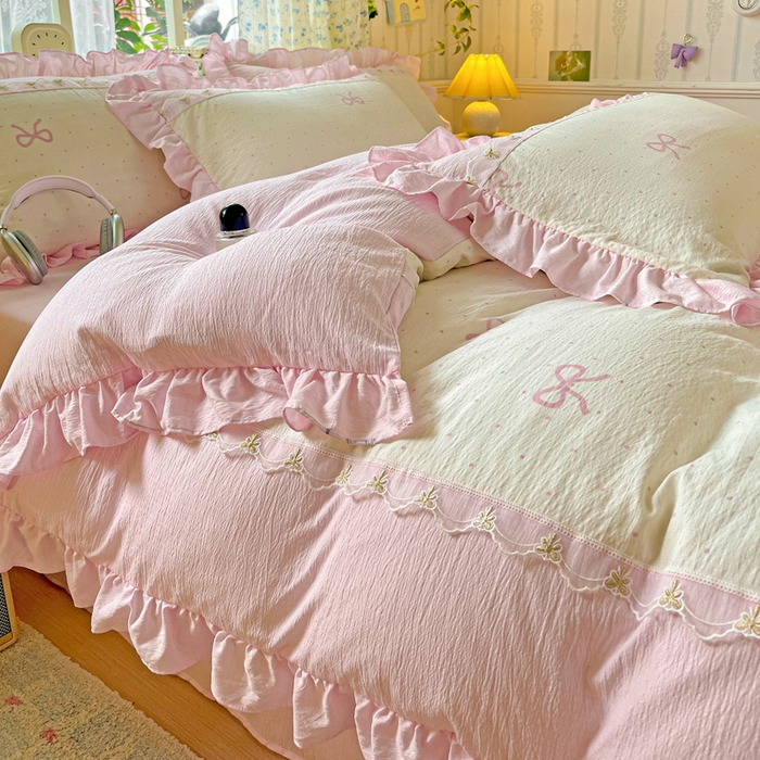 91家纺网 家纺一手货源 找家纺 （总）娜娜 2025新款云感双层纱四件套