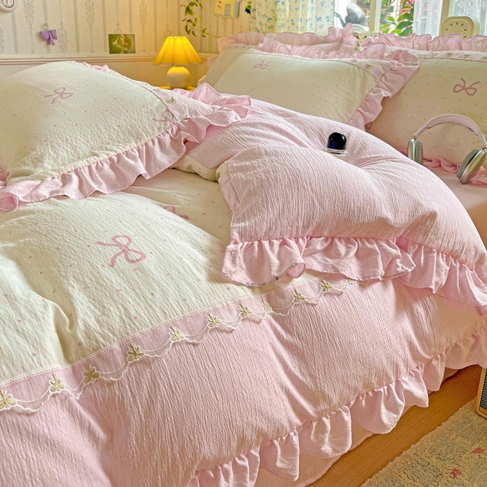 91家纺网 家纺一手货源 找家纺 （总）娜娜 2025新款云感双层纱四件套