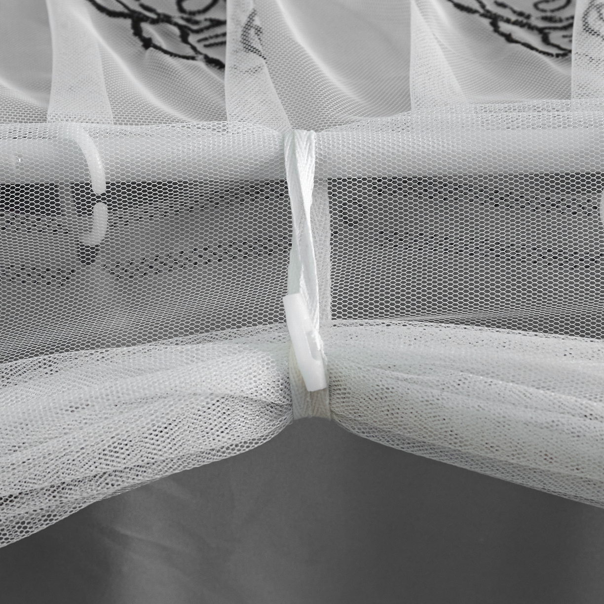 91家纺网 家纺一手货源 找家纺 爱上家居 2025新款学生蚊帐花边款 灰色