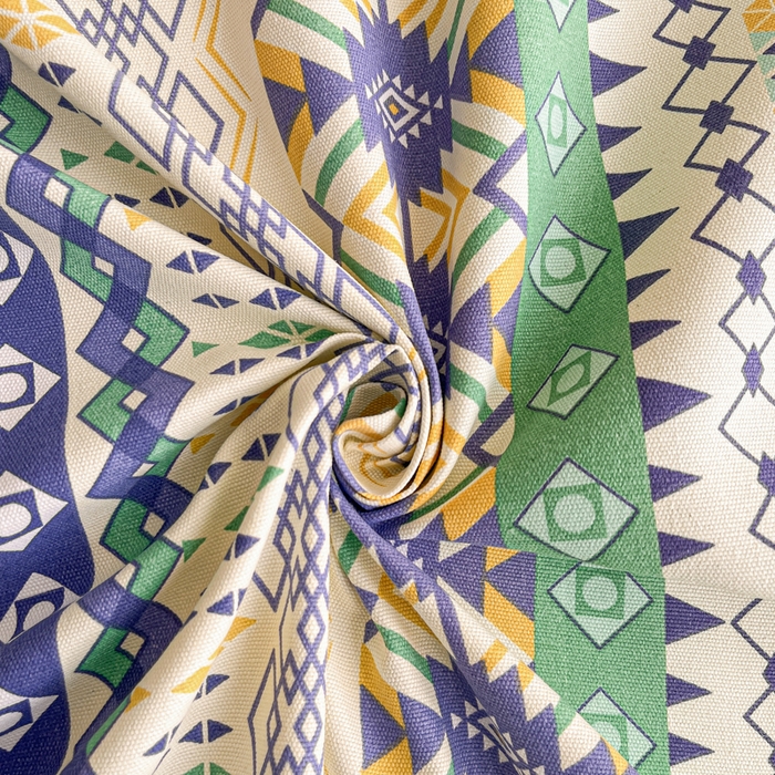 91家纺网 家纺一手货源 找家纺 金泰莱2025新款工艺款老粗布床单(量大从优) 米蓝条