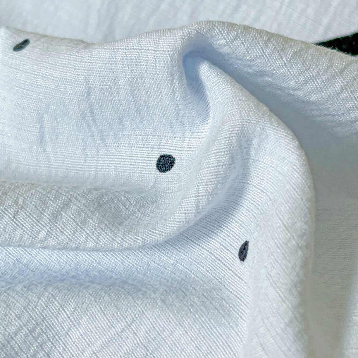 91家纺网 家纺一手货源 找家纺 娜娜 2025新款云感双层纱四件套 蓝蝶波雨