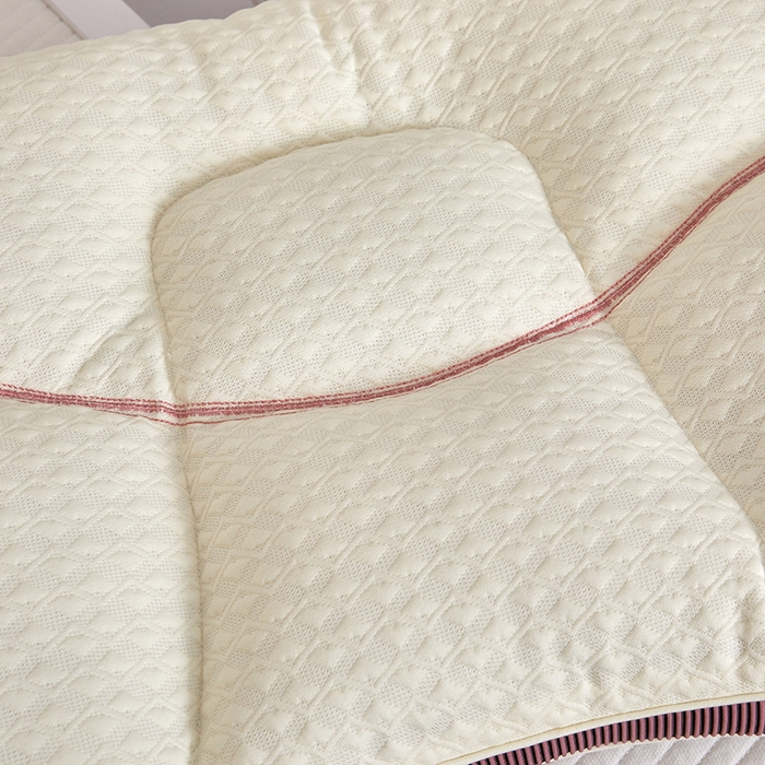 91家纺网 家纺一手货源 找家纺 蝶飞舞 2025新款360护颈分区护颈枕头枕芯 保健枕牵引枕头 360护颈枕-白紫 48*74cm