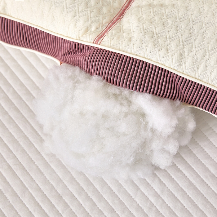 91家纺网 家纺一手货源 找家纺 蝶飞舞 2025新款360护颈分区护颈枕头枕芯 保健枕牵引枕头 360护颈枕-白紫 48*74cm