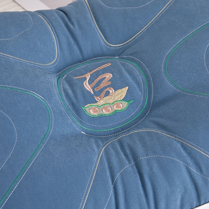 91家纺网 家纺一手货源 找家纺 蝶飞舞 2025新款高档款大豆护颈枕枕头枕芯护颈助眠枕 大豆护颈枕-蓝色48*74cm/只 48*74cm