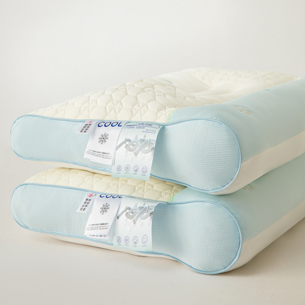 91家纺网 家纺一手货源 找家纺 雅晨枕芯工厂店 2025新款冰丝牵引枕枕头枕芯 灰色冰丝凉感枕48*74cm