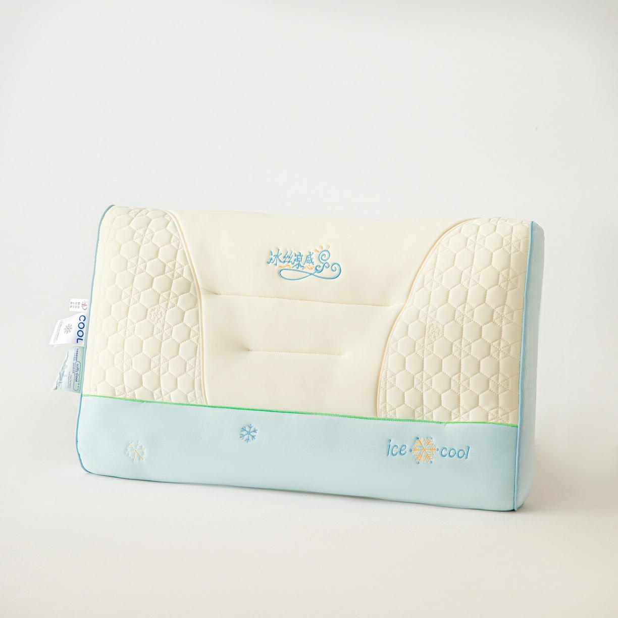 91家纺网 家纺一手货源 找家纺 雅晨枕芯工厂店 2025新款冰丝牵引枕枕头枕芯 灰色冰丝凉感枕48*74cm