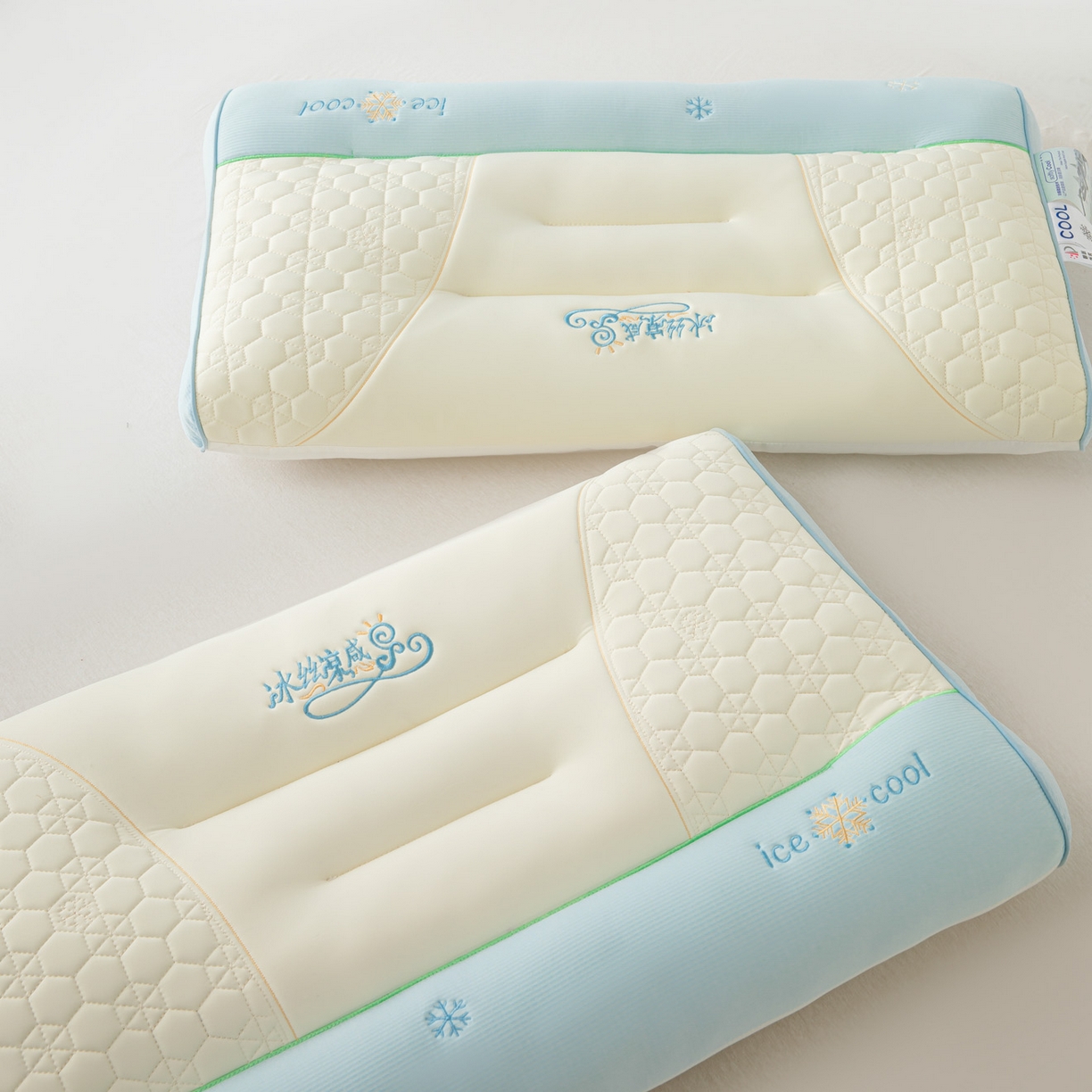 91家纺网 家纺一手货源 找家纺 雅晨枕芯工厂店 2025新款冰丝牵引枕枕头枕芯 灰色冰丝凉感枕48*74cm