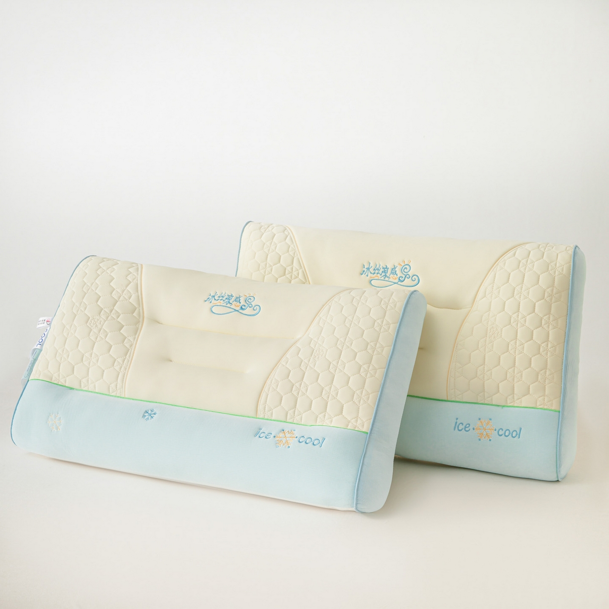 91家纺网 家纺一手货源 找家纺 雅晨枕芯工厂店 2025新款冰丝牵引枕枕头枕芯 灰色冰丝凉感枕48*74cm