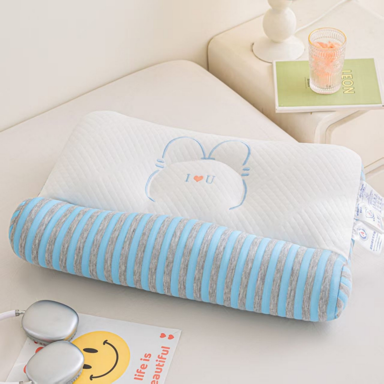 91家纺网 家纺一手货源 找家纺 （总）雅晨枕芯工厂店 2025新款刺绣情侣款深睡牵引枕枕头枕芯