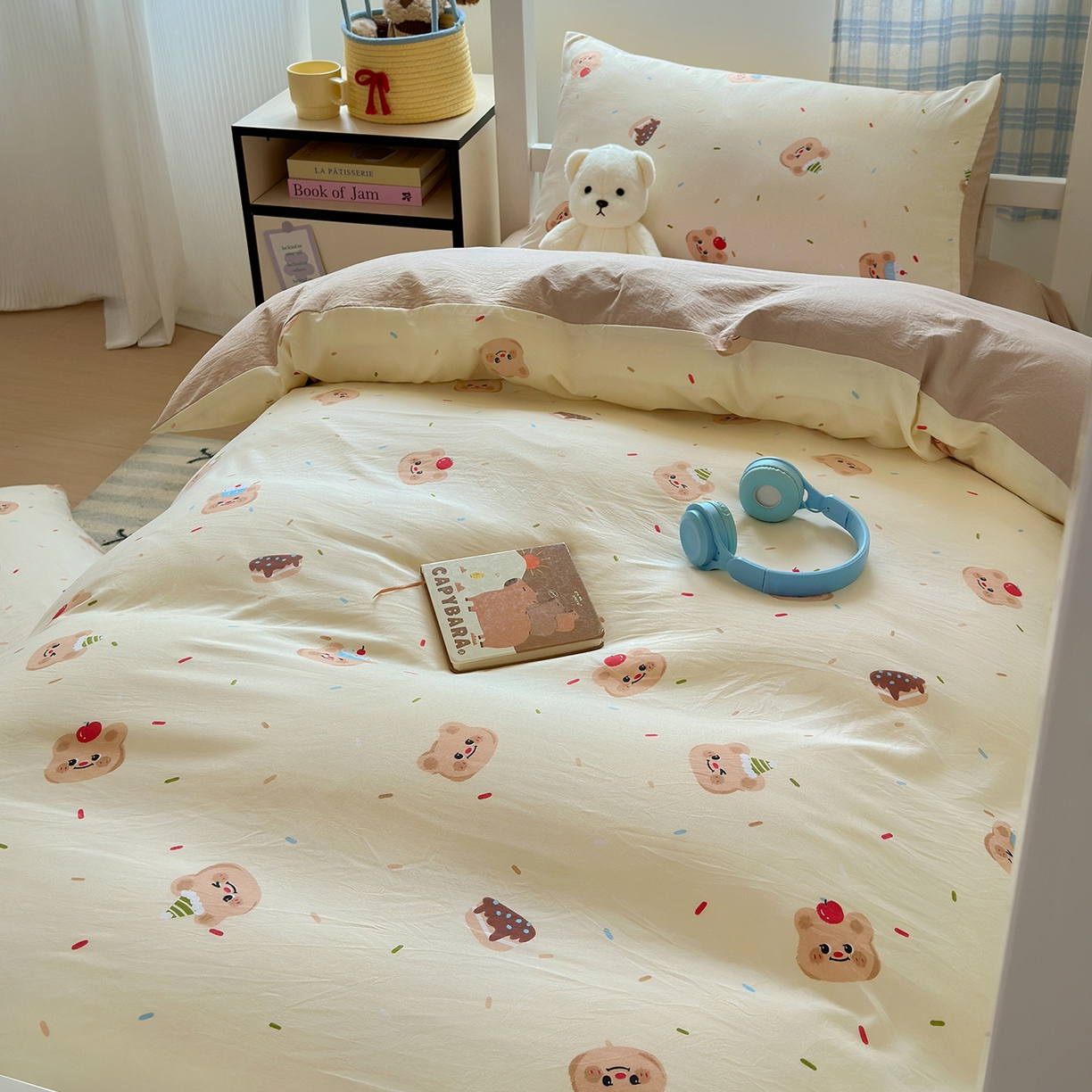 91家纺网 家纺一手货源 找家纺 （总）沐芷 2025 开学季学生宿舍三件套 水洗棉四件套被套床单