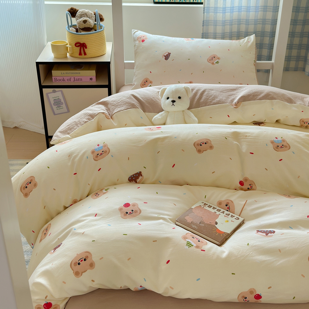 91家纺网 家纺一手货源 找家纺 （总）沐芷 2025 开学季学生宿舍三件套 水洗棉四件套被套床单