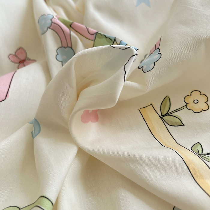 91家纺网 家纺一手货源 找家纺 （总）六巷胡同 2025新款INS卡通减龄可爱风全棉四件套（开学季系列）