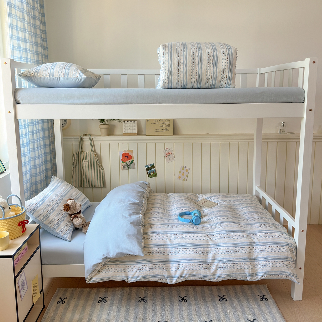 91家纺网 家纺一手货源 找家纺 沐芷 2025 开学季学生宿舍三件套 水洗棉四件套被套床单 海盐拿铁