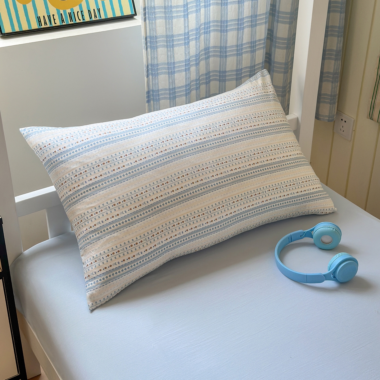 91家纺网 家纺一手货源 找家纺 沐芷 2025 开学季学生宿舍三件套 水洗棉四件套被套床单 海盐拿铁