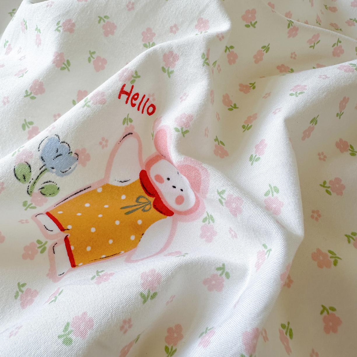 91家纺网 家纺一手货源 找家纺 沐芷 2025 开学季学生宿舍三件套 水洗棉四件套被套床单 甜心派派