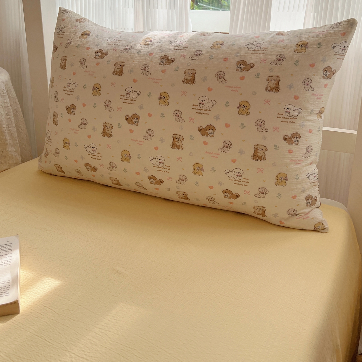 91家纺网 家纺一手货源 找家纺 繁花家居 2025新款木棉爆款学生床三件套四件套跑量款 狗狗家族