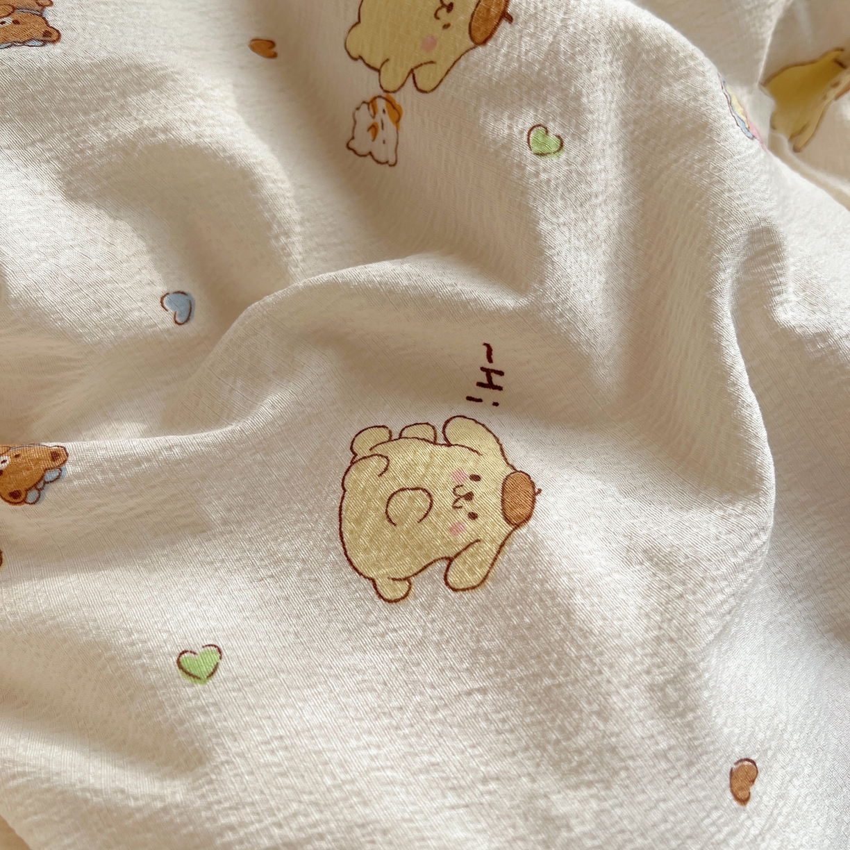 91家纺网 家纺一手货源 找家纺 繁花家居 2025新款木棉爆款学生床三件套四件套跑量款 元气布丁