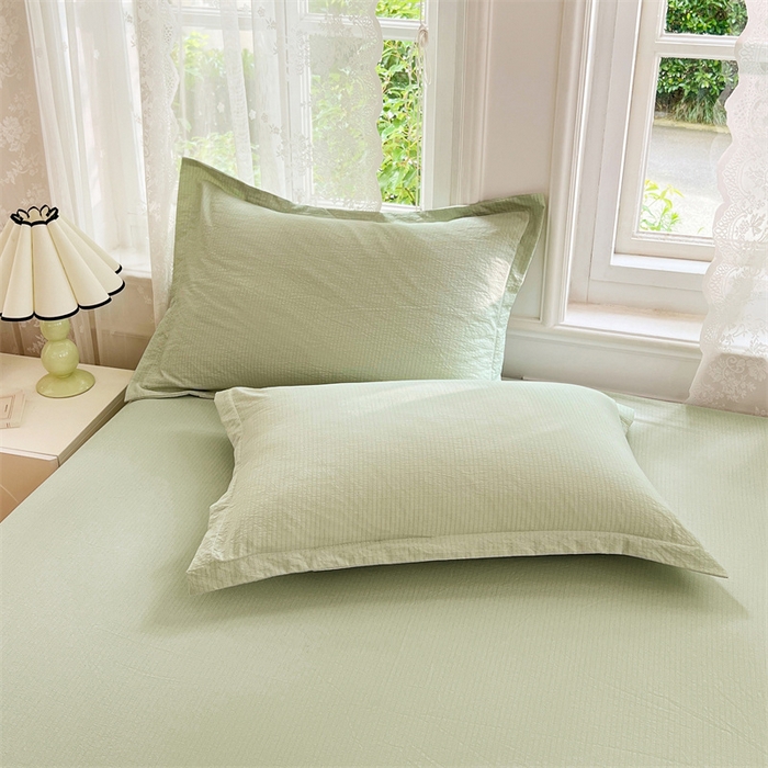 91家纺网 家纺一手货源 找家纺 （总）梦舒羽 2025新款云感双层纱印花枕套宿舍单人枕芯套一对装枕头套