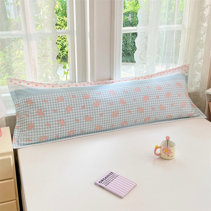 91家纺网 家纺一手货源 找家纺 梦舒羽 2025新款云感双层纱印花双人枕套情侣1.5m枕芯套1.8床枕头 浮生若梦