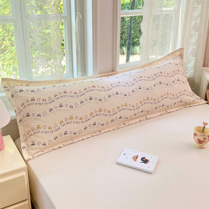 91家纺网 家纺一手货源 找家纺 梦舒羽 2025新款云感双层纱印花双人枕套情侣1.5m枕芯套1.8床枕头 汽车世界