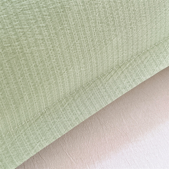 91家纺网 家纺一手货源 找家纺 梦舒羽 2025新款云感双层纱印花双人枕套情侣1.5m枕芯套1.8床枕头 抹茶绿