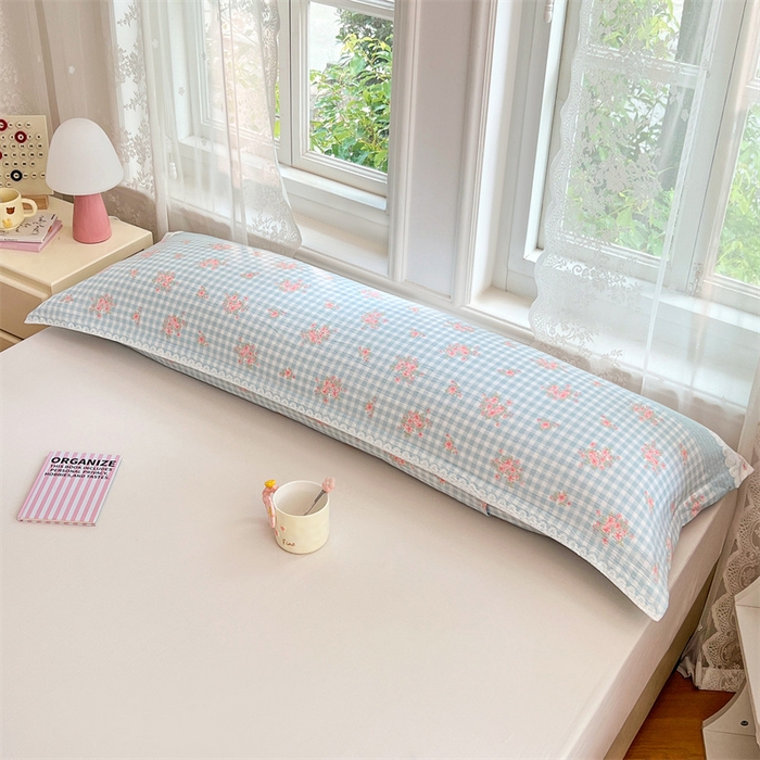 91家纺网 家纺一手货源 找家纺 梦舒羽 2025新款云感双层纱印花双人枕套情侣1.5m枕芯套1.8床枕头 浮生若梦