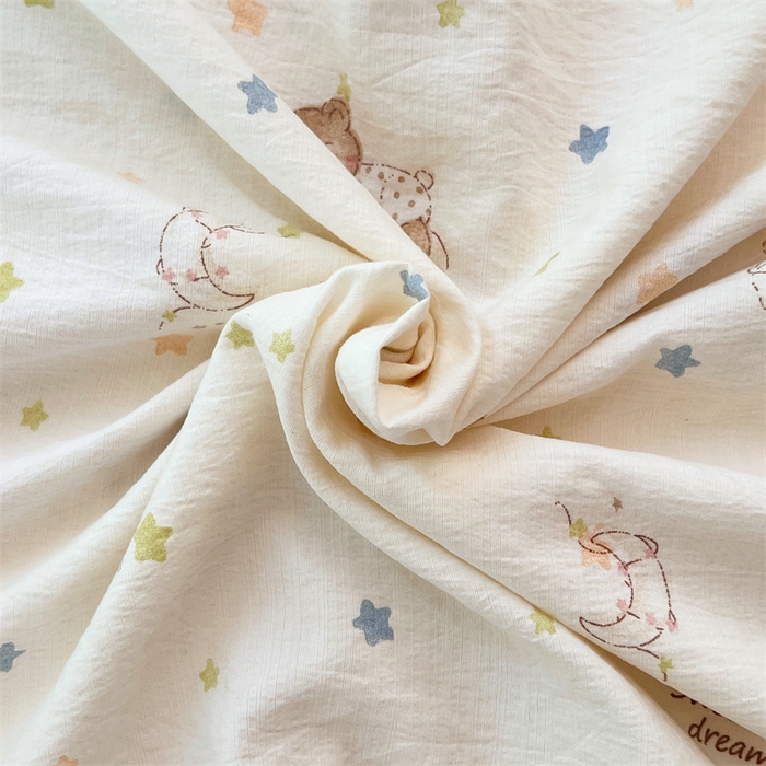 91家纺网 家纺一手货源 找家纺 梦舒羽 2025新款云感双层纱印花双人枕套情侣1.5m枕芯套1.8床枕头 假日小熊