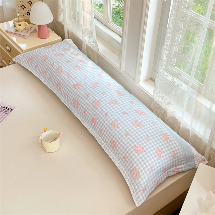 91家纺网 家纺一手货源 找家纺 梦舒羽 2025新款云感双层纱印花双人枕套情侣1.5m枕芯套1.8床枕头 浮生若梦