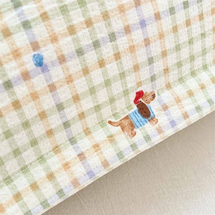 91家纺网 家纺一手货源 找家纺 梦舒羽 2025新款云感双层纱印花双人枕套情侣1.5m枕芯套1.8床枕头 快乐逐梦