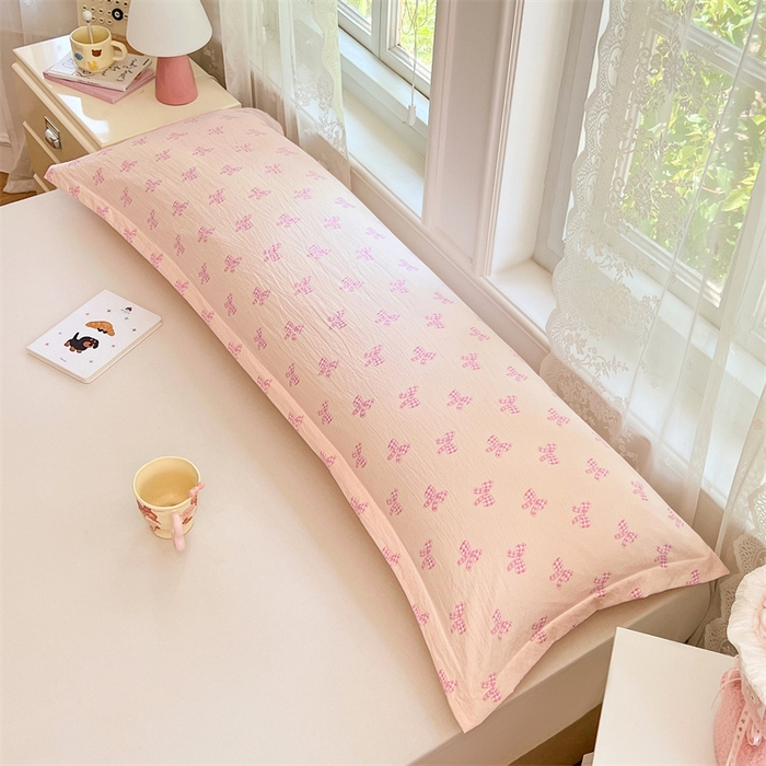 91家纺网 家纺一手货源 找家纺 梦舒羽 2025新款云感双层纱印花双人枕套情侣1.5m枕芯套1.8床枕头 少女物语