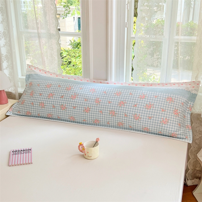 91家纺网 家纺一手货源 找家纺 梦舒羽 2025新款云感双层纱印花双人枕套情侣1.5m枕芯套1.8床枕头 浮生若梦