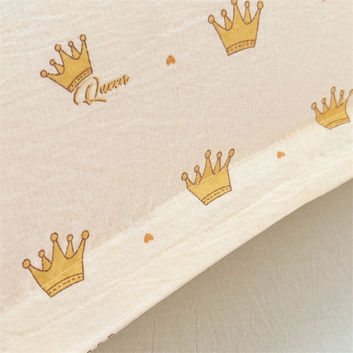 91家纺网 家纺一手货源 找家纺 梦舒羽 2025新款云感双层纱印花双人枕套情侣1.5m枕芯套1.8床枕头 小皇冠