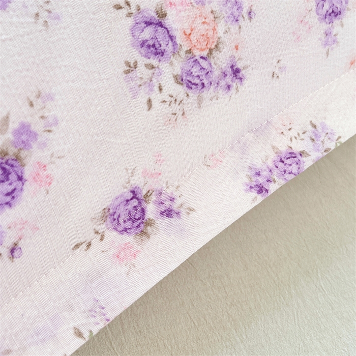 91家纺网 家纺一手货源 找家纺 梦舒羽 2025新款云感双层纱印花双人枕套情侣1.5m枕芯套1.8床枕头 紫薇花园