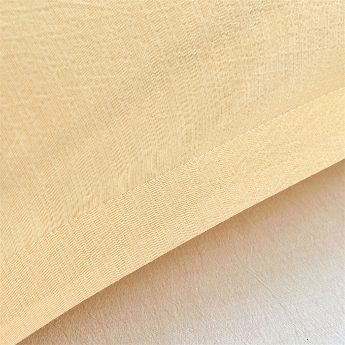 91家纺网 家纺一手货源 找家纺 梦舒羽 2025新款云感双层纱印花双人枕套情侣1.5m枕芯套1.8床枕头 奶酪黄