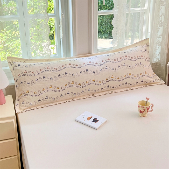 91家纺网 家纺一手货源 找家纺 （总）梦舒羽 2025新款云感双层纱印花双人枕套情侣1.5m枕芯套1.8床枕头